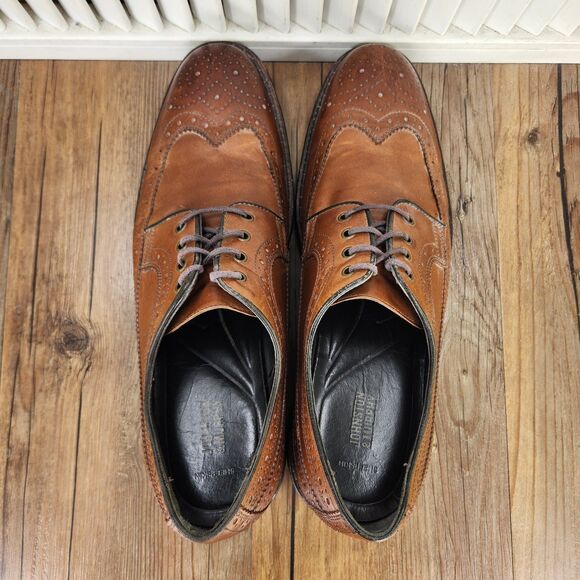 Johnston & Murphy Jennings Wingtip Derby Shoes Mens 11 M Brown Sheepskin Leather main image 5